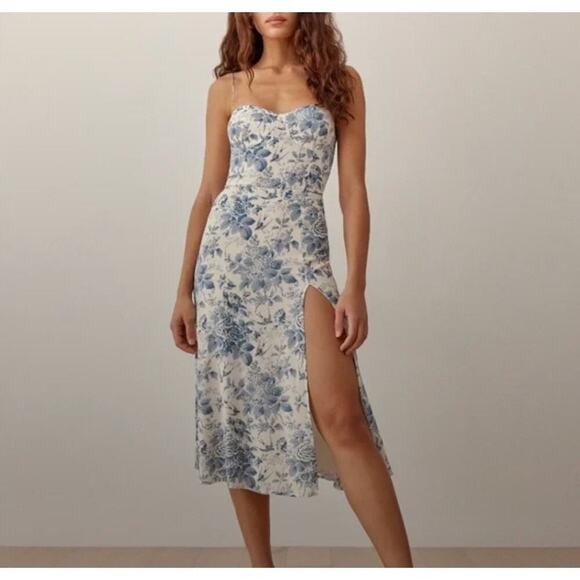 Reformation Juliette Dress in Pompadour Size 10 - Picture 1 of 15